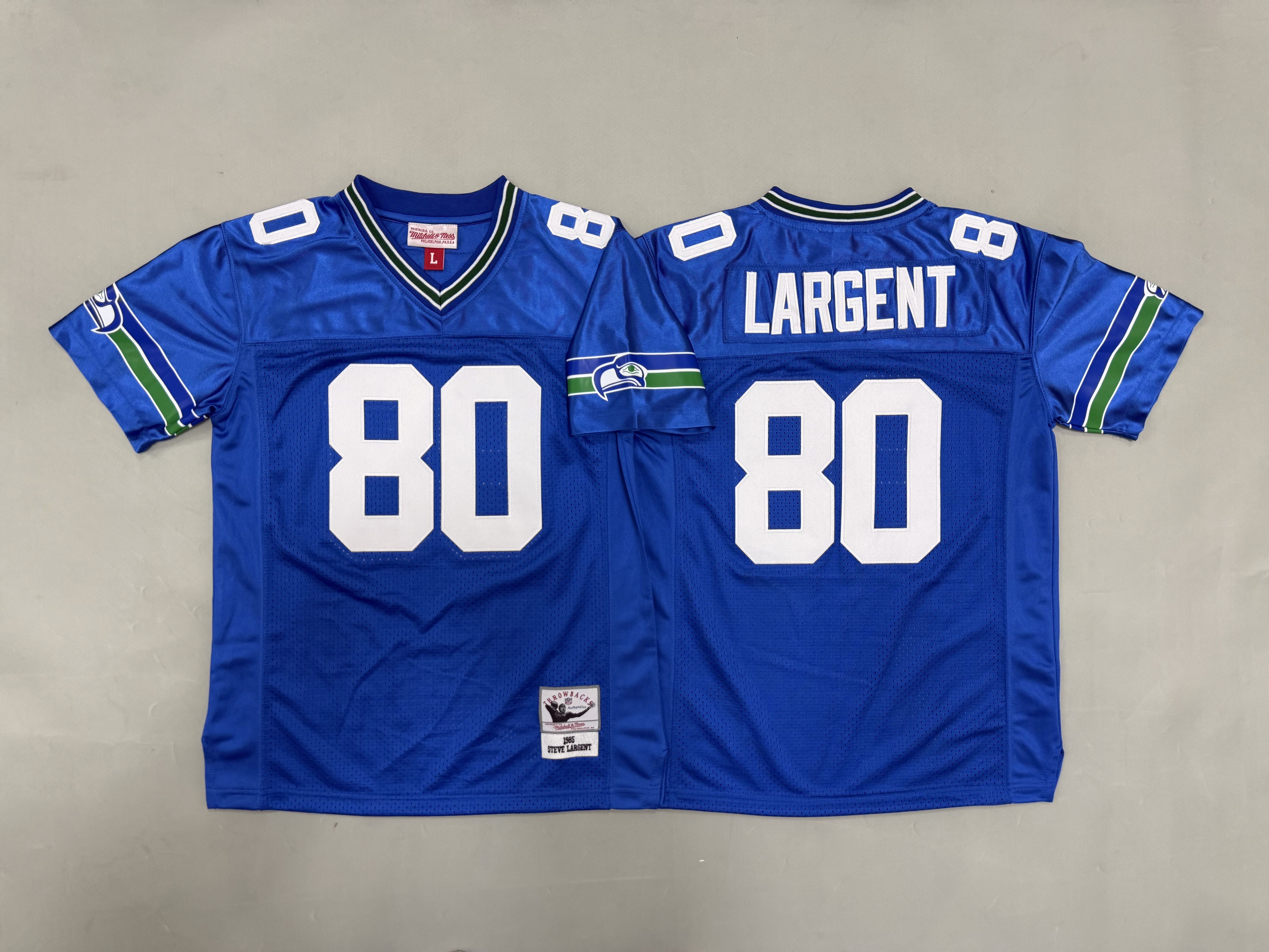 Youth 2026 Seattle Seahawks #80 Largent Blue Throwback Limited NFL Jersey style 01